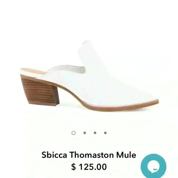 Women's Western Leather Mule Heel White Thomaston 7 NEW in box - Picture 11 of 13